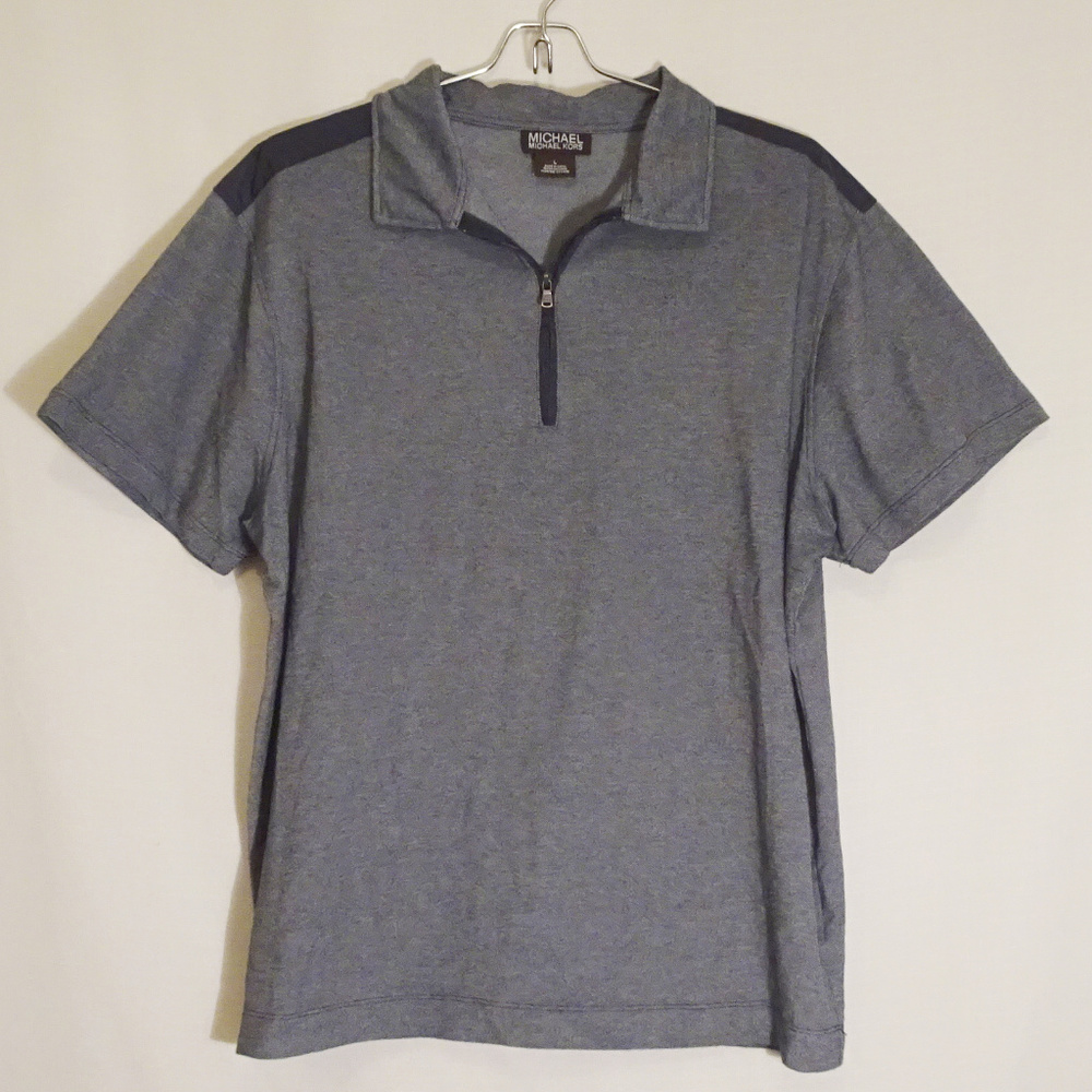 MICHAEL KORS Mens Gray SHORT SLEEVE SHIRT TOP
